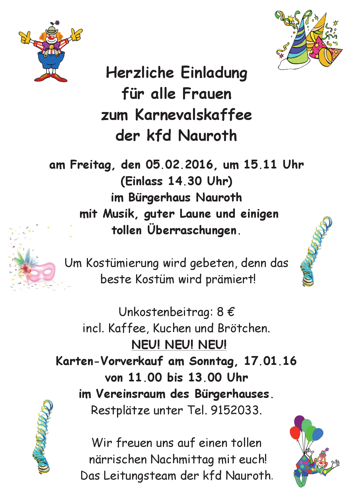 Einladung zum Karneval der (KFD)