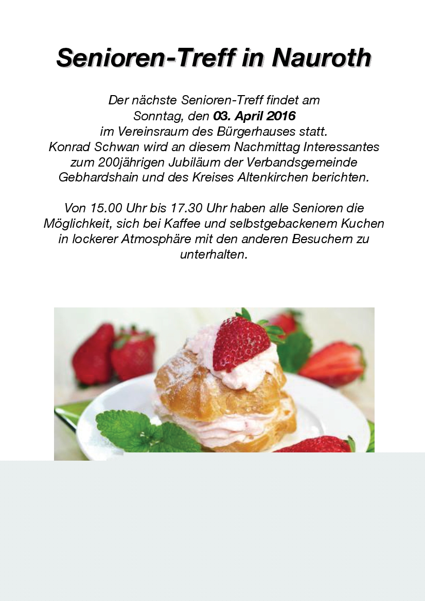 Seniorentreff März