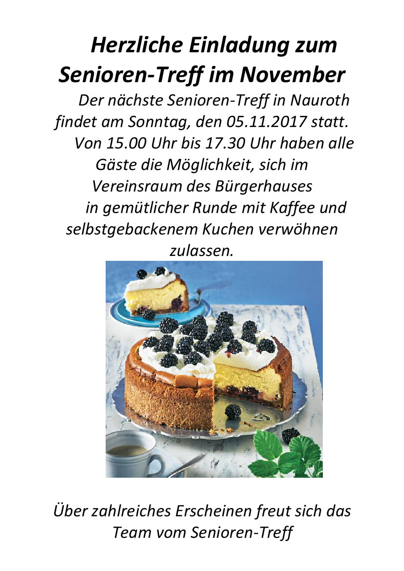 Einladung zum Seniorentreff