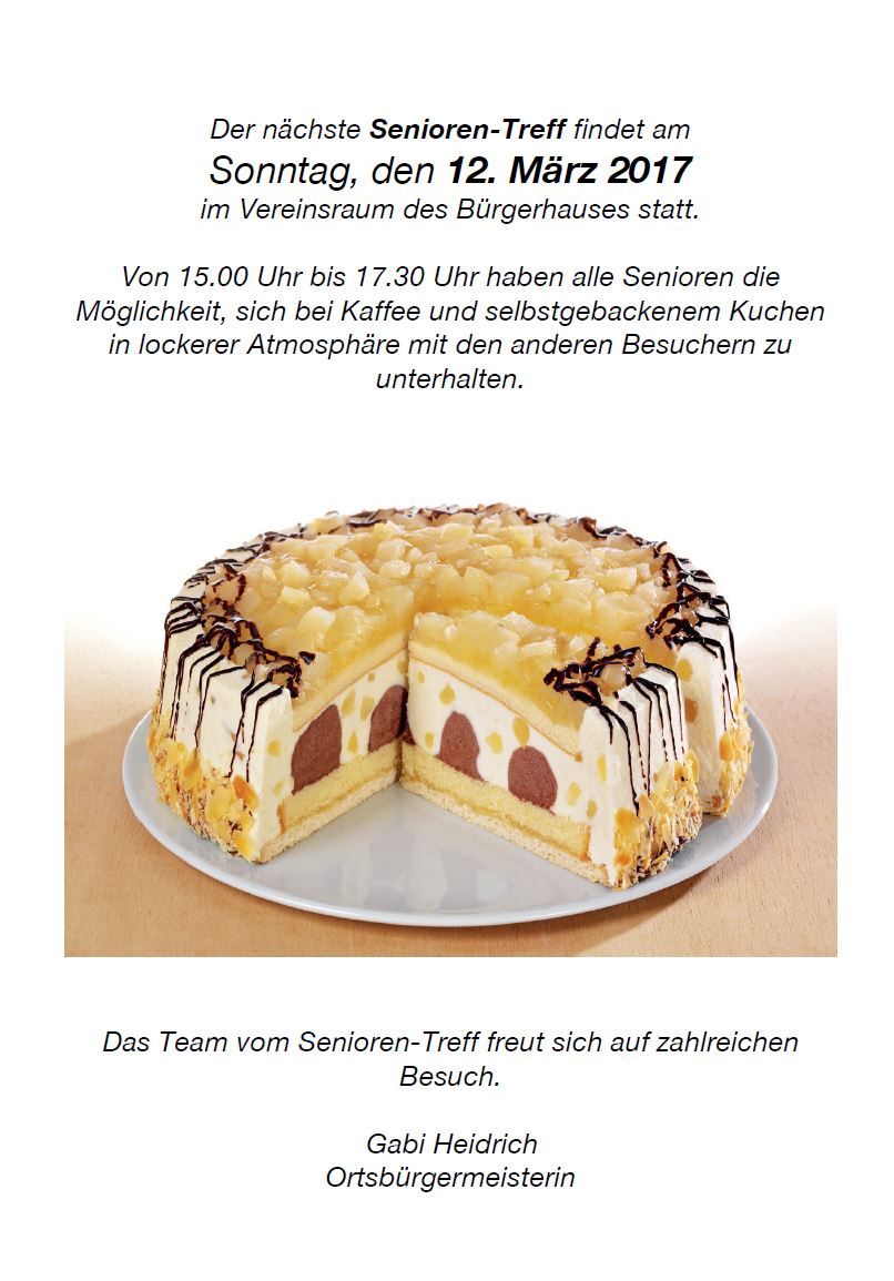 Seniorenkaffee am 12.03.