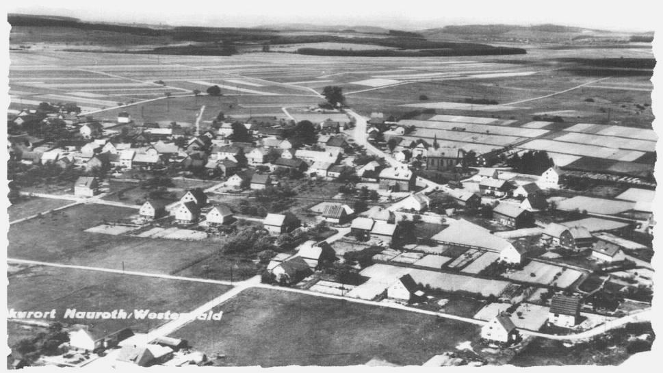Luftbild von Nauroth in den 50er Jahren